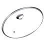 COPERCHIO VETRO E ACCIAIO ‘ALLEGRO INOX’  diametro  cm. 28