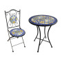 C SET TAVOLO TONDO MOSAICO C\2 SEDIE CANNES