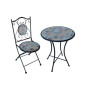 C SET TAVOLO TONDO MOSAICO C\2 SEDIE VILLEFRANCHE