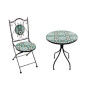 C SET TAVOLO TONDO MOSAICO C\2 SEDIE SAINT TROPEZ