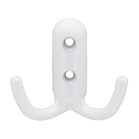 APPENDIABITI A 2 GANCI 45X45 MM BIANCO LUCIDO