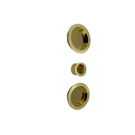 KIT MANIGLIE TONDO CIECO PORTE SCORREVOLI ORO