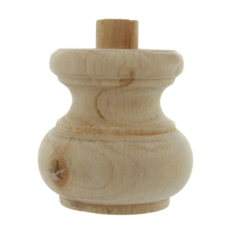 PIEDE IN LEGNO ONTANO 53008 80X75 MM