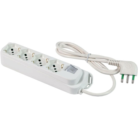MULTIPRESA CON INTERRUTTORE  OMEGA  mt. 3 - nera