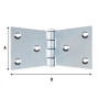 CERNIERA CODA DI RONDINE 4 FORI 110X55 MM