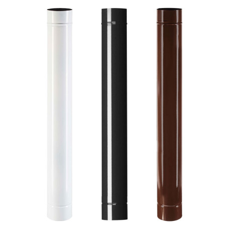 TUBO SMALTATO PER STUFE cm 100  diametro  13 marrone