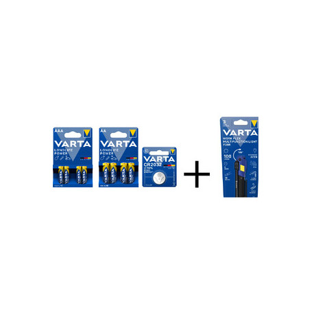 VARTA KIT 90  BATT. LONGLIFE POWER +TORCIA OMAG
