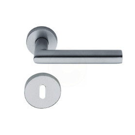 MANIGLIA ACCIAIO LUCIA C\BOCCHETTA SATINATO