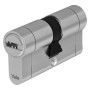 CILINDRO PROFILATO DOPPIO SERIE  Y1500  mm 25+10+75  uguale a  110 (30+80) nichelato