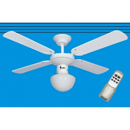 VENTILATORE A SOFF.BIANCO C TELEC+LUCE D.105