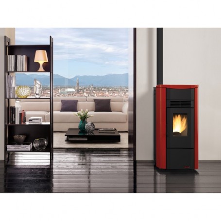 STUFA PELLET KW 8 GIUSY EVO BORDEAUX