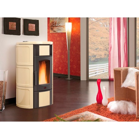 STUFA PELLET KW.20 ISIDE IDRO 2.0 CER.PERGAM.