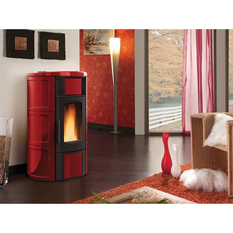 STUFA PELLET KW.20 ISIDE IDRO 2.0 CER.BORDEAU