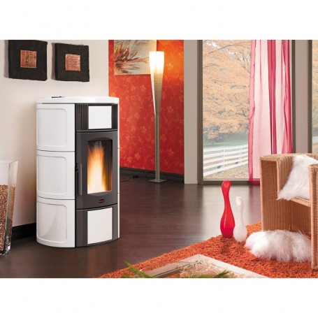 STUFA PELLET KW.20 ISIDE IDRO 2.0 CER.BIANCO