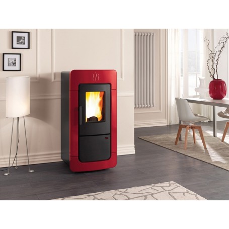 STUFA PELLET KW30 DIADEMA ACS IDRO BORDEAUX