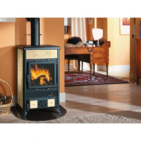 STUFA ROSSELLA CERAMICA MOD.R1 LIBERTY PERG.
