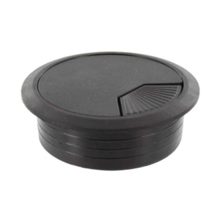 BOCCHETTA PASSACAVI D 60 MM PLASTICA NERO