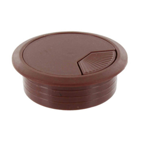 BOCCHETTA PASSACAVI D 60 MM PLASTICA MARRONE