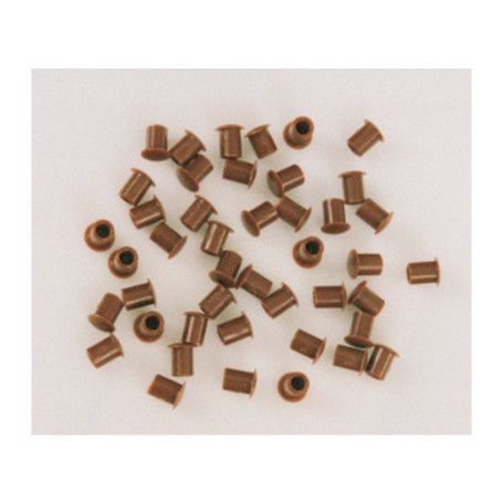 COPRIFORO PLASTICA MARRONE D 6 MM*