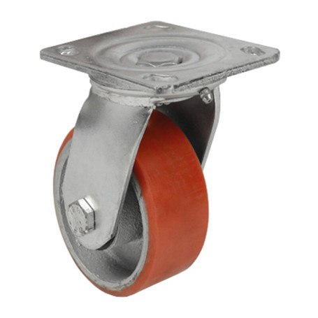 RUOTA POLIURETANO D 125X32 MM PIASTRA GIREV EXP