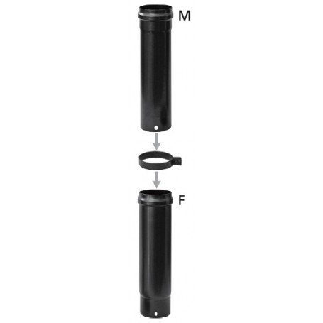 TUBO TELESCOPICO X STUFA A PELLET D.8