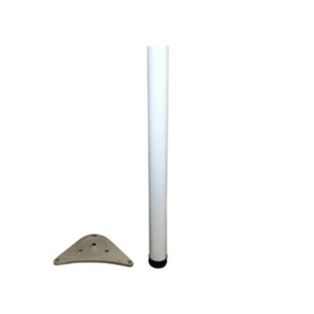PIEDE P\TAVOLO ACCIAIO D 60XH710 MM BIANCO