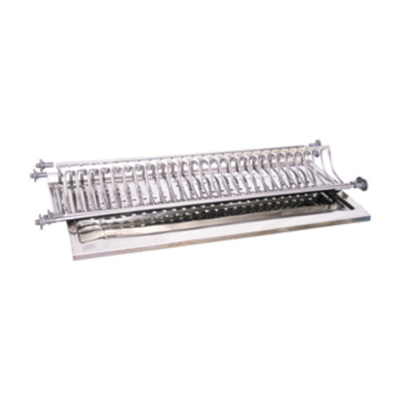 MENSOLA SCOLAPIATTI ACCIAIO INOX C\VASCH 76 CM