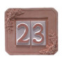 PORTANUMERO IN TERRACOTTA 2 POSTI 18X16 CM