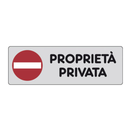 ETICHETTA ADESIVA 150X50 PROPRIETA PRIVATA