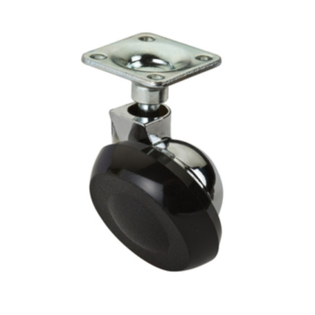 RUOTA SEMISFERICA D 40 MM C\PIASTRA CROMO**