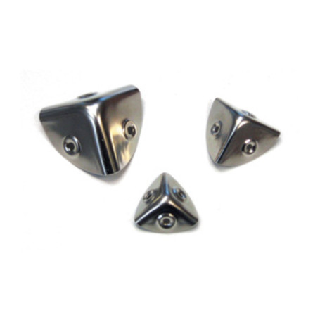 ANGOLO P\BAULI E CASSE ACCIAIO NICHELATO 30 MM