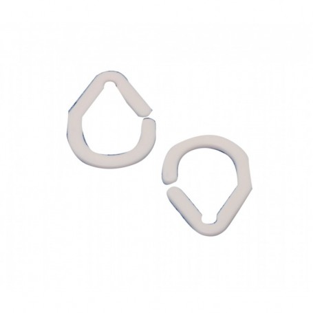 ANELLI BIANCHI X TENDE DOCCIA (16 PZ.)