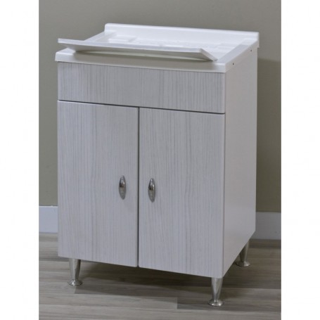 LAVATOIO "ANTONELLA" 60X50 C SIF.BIANCO PORT