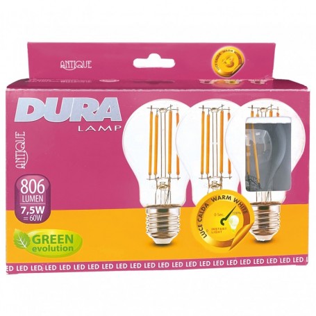LED SET 3 GOCCIA 8W E27 L806-2700K CALDA