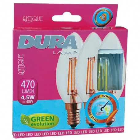 LED SET 3 CANDELA 4W E14 L470-2700K CALDA