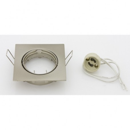 FARETTI QUADR. INC.ORIEN.X LED GU10 NIKEL SAT