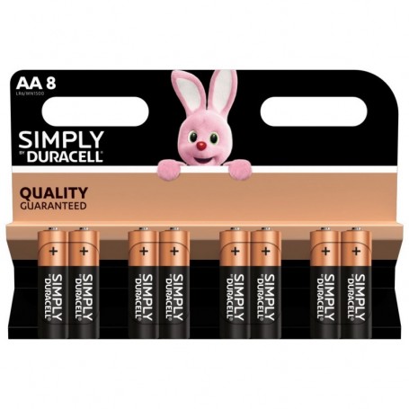 DURACELL SIMPLY ALCALINA STILO BL.8PZ. MN1500