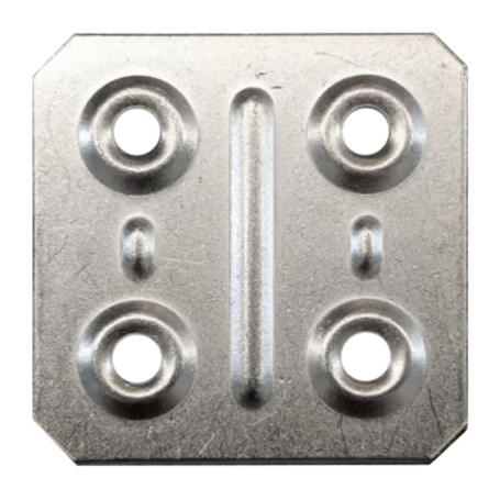 PIASTRINA QUADRA 4 FORI 40X40 MM ZINCATA**