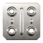 PIASTRINA QUADRA 4 FORI 40X40 MM ZINCATA**