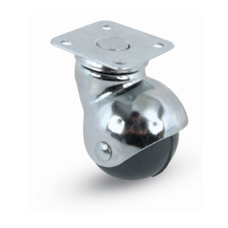 RUOTA MOBILE D 30 MM GOMMA A CUFFIA 165 PIAS GIR*