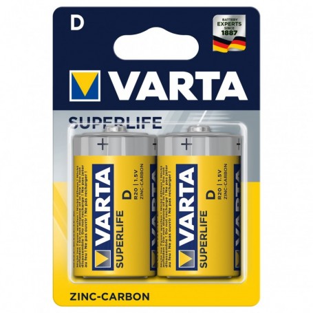 VARTA SUPERLIFE ZINCO TORCIA        BL.2PZ
