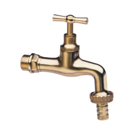 RUBINETTO OTTONE LUCIDO C\PORTAGOMMA D 1\2