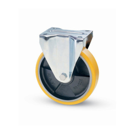 RUOTA POLIURETANO D  80X20 MM 22\A PIASTRA FISSA