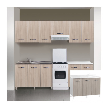 KIT CUCINA BASE 3 ANTE 120X50XH85 CM S\LAVELLO OLMO