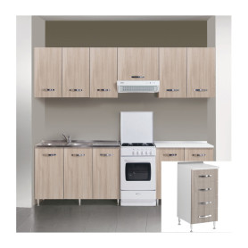 KIT CUCINA BASE 4 CASSETTI 40X50XH85 CM OLMO KIT CUCINA BASE 4 CASSETTI 40X50XH85 CM OLMO