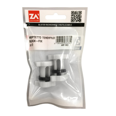 MORSETTO NYLON REGOLABILE P\FILO 0\6 MM 2 PZ