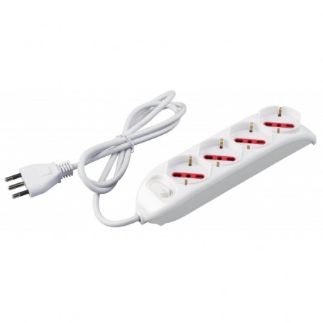 ROSI MULTIPRESA 4P BIP-SCHUKO + INT. RS94060