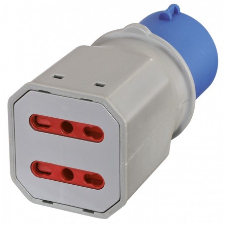 ADATTATORE IND. 16A 220 V- 2P BIPASSO  FIG.7