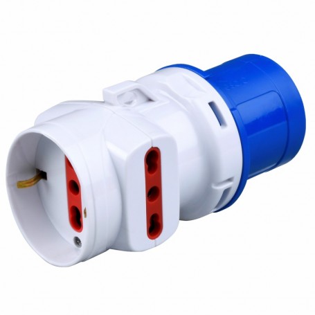 ROSI ADATTATORE INDUSTRIALE 2P BIPASSO+SCHUKO