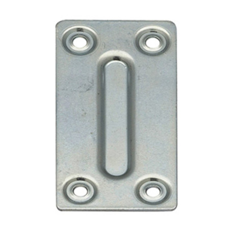 PIASTRINA RETTANGOLARE 4 FORI ZINCATA 70X1X35 MM